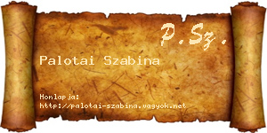 Palotai Szabina névjegykártya