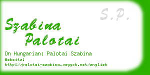 szabina palotai business card